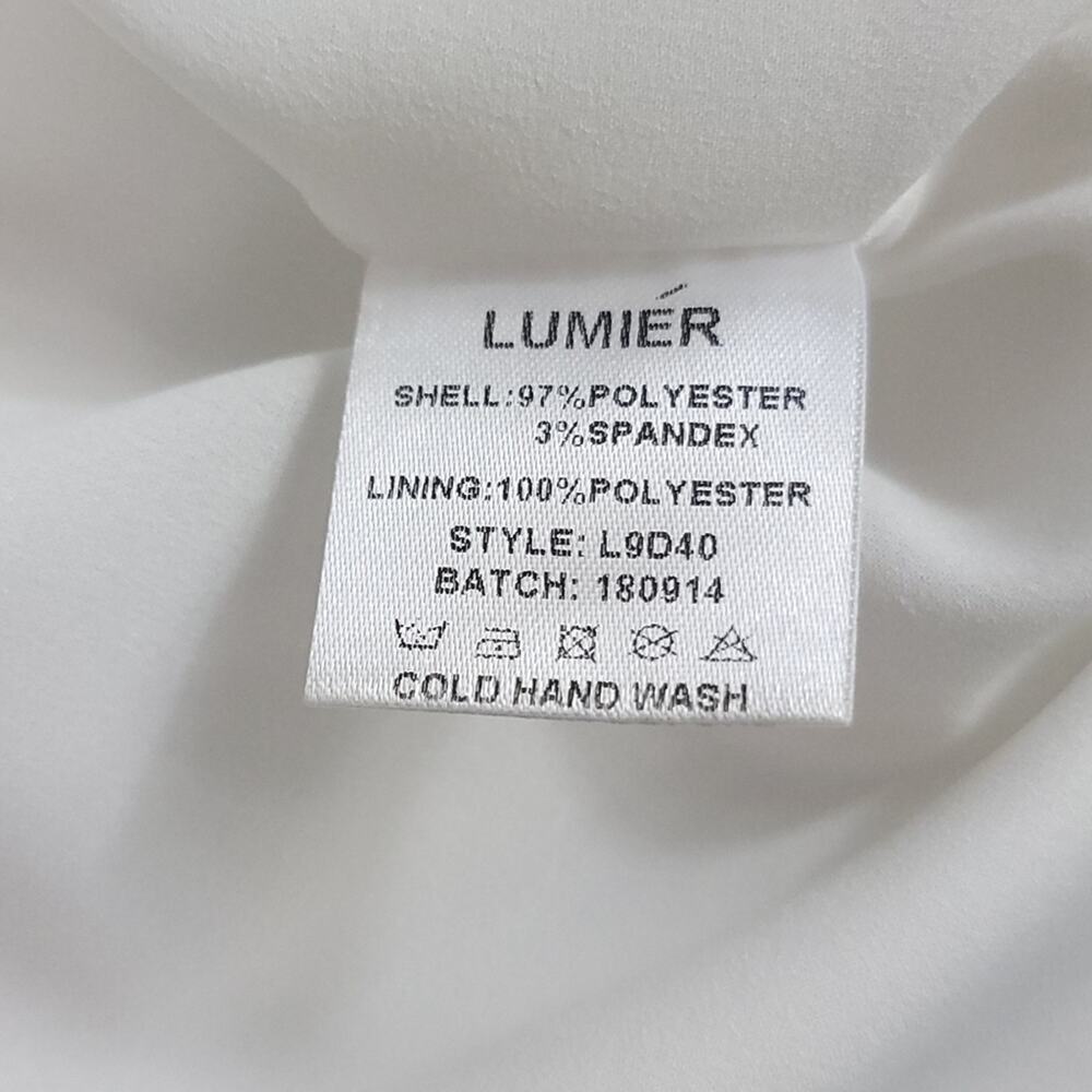 Lumier by Bariano Bodycon Mini Dress White Strapless - Picture 11 of 15